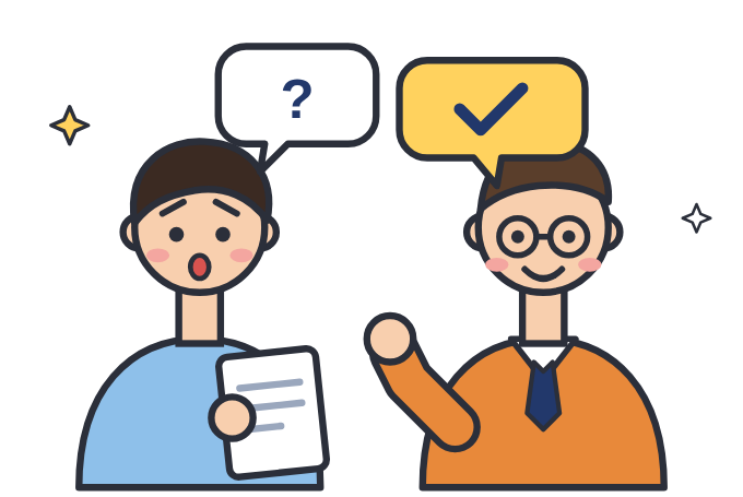 税理士に相談している人のイラスト